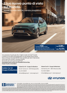 Nuova Hyundai BAYON. Cambia prospettiva con soli 139 € al mese! Blocca l’offerta entro il 30/11/2021!